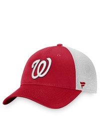 FANATICS Branded Redwhite Washington Nationals Core Trucker Snapback Hat At Nordstrom