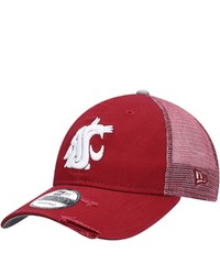 New Era Crimson Washington State Cougars Rustic Trucker 9twenty Snapback Hat At Nordstrom