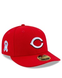 New Era Red Cincinnati Reds 2021 Fathers Day On Field Low Profile 59fifty Fitted Hat