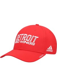 adidas Red Detroit Red Wings 2021 Locker Room Roready Flex Hat