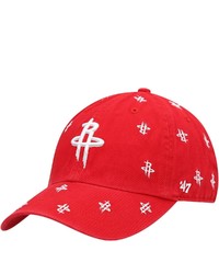 '47 Red Houston Rockets Confetti Cleanup Adjustable Hat At Nordstrom