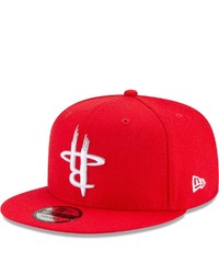 New Era Red Houston Rockets Upside Down Logo 9fifty Snapback Hat