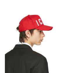 DSQUARED2 Red Icon Baseball Cap