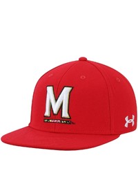Under Armour Red Maryland Terrapins On Field Baseball Fitted Hat At Nordstrom