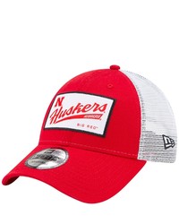 New Era Red Nebraska Huskers Timeless Trucker 9forty Snapback Hat