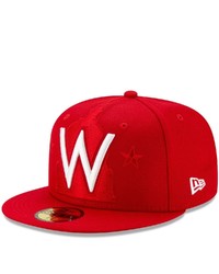 New Era Red Washington Nationals Logo Elets 59fifty Fitted Hat At Nordstrom