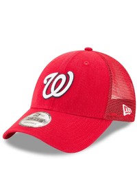 New Era Red Washington Nationals Trucker 9forty Adjustable Snapback Hat At Nordstrom