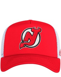 adidas Redwhite New Jersey Devils Team Foam Trucker Snapback Hat At Nordstrom