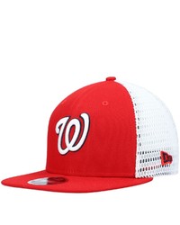New Era Redwhite Washington Nationals Mesh Fresh 9fifty Snapback Hat