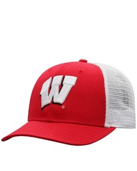 Top of the World Redwhite Wisconsin Badgers Trucker Snapback Hat At Nordstrom