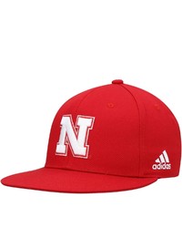 adidas Scarlet Nebraska Huskers Sideline Snapback Hat