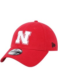 New Era Scarlet Nebraska Huskers Team Core 9twenty Adjustable Hat