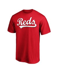 FANATICS Branded Red Cincinnati Reds Official Wordmark T Shirt