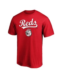 FANATICS Branded Red Cincinnati Reds Team Logo Lockup T Shirt