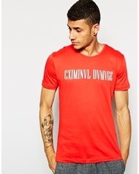 Criminal Damage T Shirt With Logo Print