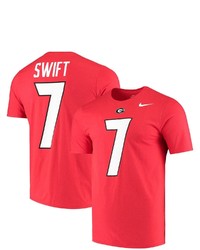 Nike Dandre Swift Red Bulldogs Name Number Alumni T Shirt