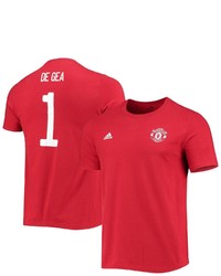 adidas David De Gea Red Manchester United Amplifier Name Number T Shirt