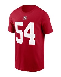 Nike Fred Warner Scarlet San Francisco 49ers Player Name Number T Shirt