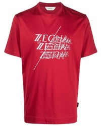 Z Zegna Graphic Print Cotton T Shirt