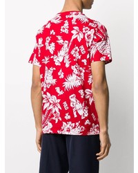 Polo Ralph Lauren Hawaiian And Logo Print T Shirt