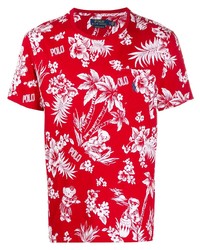 Polo Ralph Lauren Hawaiian And Logo Print T Shirt
