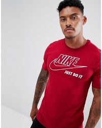 Nike Just Do It Logo T Shirt In Red 927467 618
