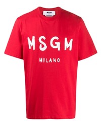 MSGM Logo Cotton T Shirt