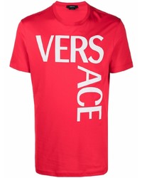 Versace Logo Print Slim Fit T Shirt
