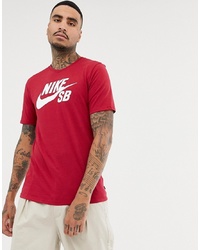 Nike SB Logo T Shirt In Red 821946 618