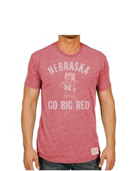 Retro Brand Original Heathered Scarlet Nebraska Huskers Vintage Tri Blend T Shirt In Heather Red At Nordstrom