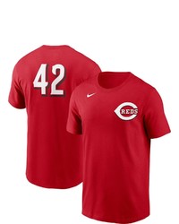 Nike Red Cincinnati Reds Jackie Robinson Day Team 42 T Shirt