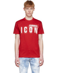 DSQUARED2 Red Cotton T Shirt