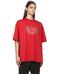 Vetements Red Crystal Logo T Shirt