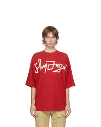 Palm Angels Red Desert Logo Oversized T Shirt