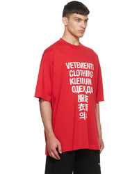 Vetements Red Translation T Shirt