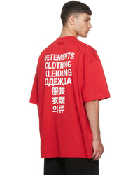Vetements Red Translation T Shirt