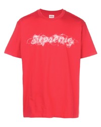 Supreme Smoke Logo Print T Shirt