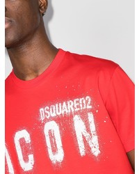 DSQUARED2 Spray Icon Cotton T Shirt