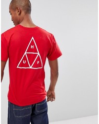 HUF T Shirt With Triple Triangle Back Print In Red
