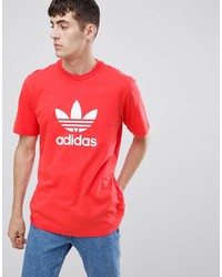 adidas Originals Trefoil T Shirt In Red Dh5777