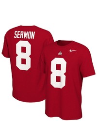 Nike Trey Sermon Scarlet Ohio State Buckeyes Alumni Name Number T Shirt