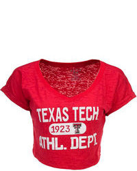 Blue 84 Texas Tech Red Raiders Safe Burnout Cropped Top