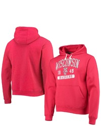 LEAGUE COLLEGIATE WEA R Red Wisconsin Badgers Volume Up Essential Fleece Pullover Hoodie
