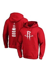 FANATICS Branded Christian Wood Red Houston Rockets Playmaker Name Number Pullover Hoodie