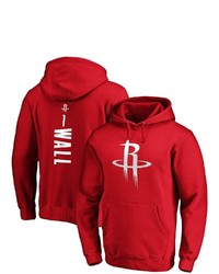 FANATICS Branded John Wall Red Houston Rockets Playmaker Name Number Pullover Hoodie