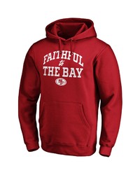 FANATICS Branded Scarlet San Francisco 49ers Faithful To The Bay Secondary Oval Pullover Hoodie
