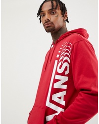 Vans Pullover Hoodie With Large Logo In Red Vn0a3hwv14a1