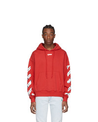 Off-White Red Airport Tape Hoodie