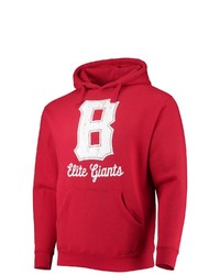 STITCHES Red Baltimore Elite Giants Negro League Logo Pullover Hoodie At Nordstrom