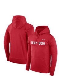 Nike Red Team Usa Pullover Hoodie